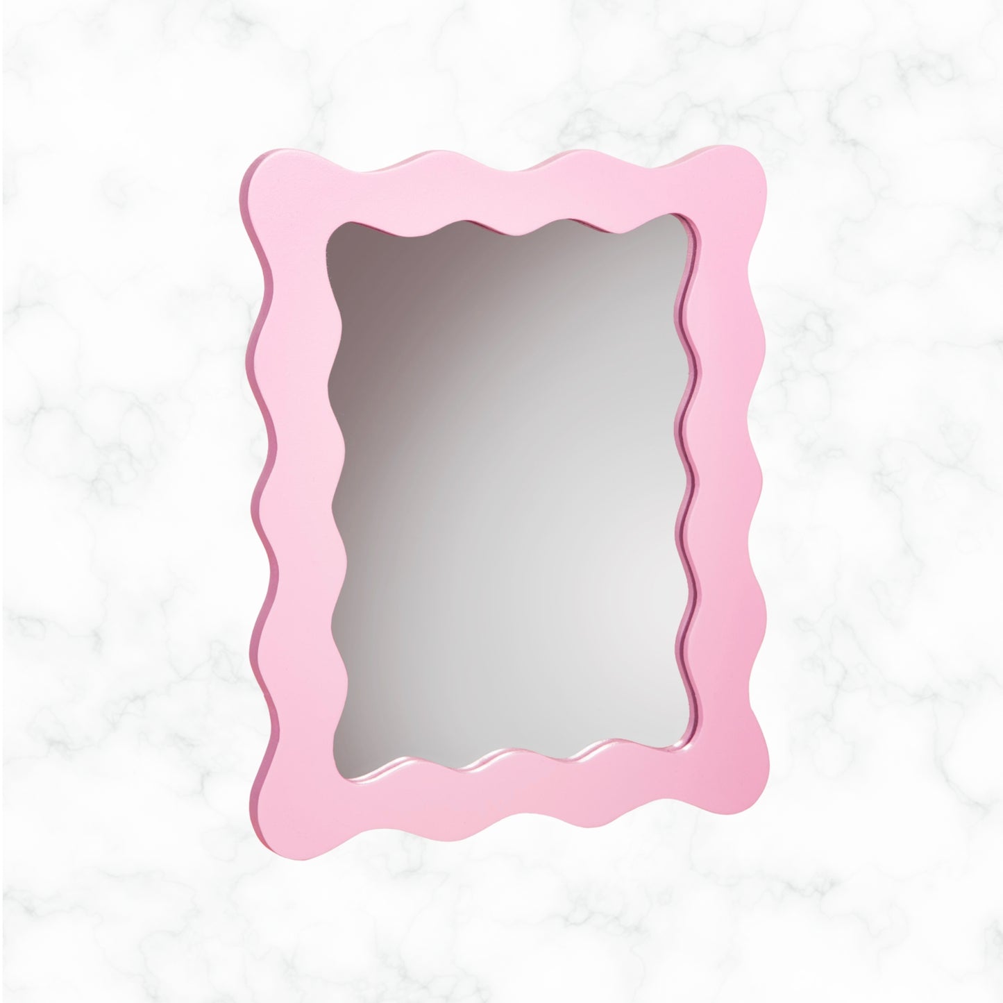 Wiggle Border Mirror - Pink