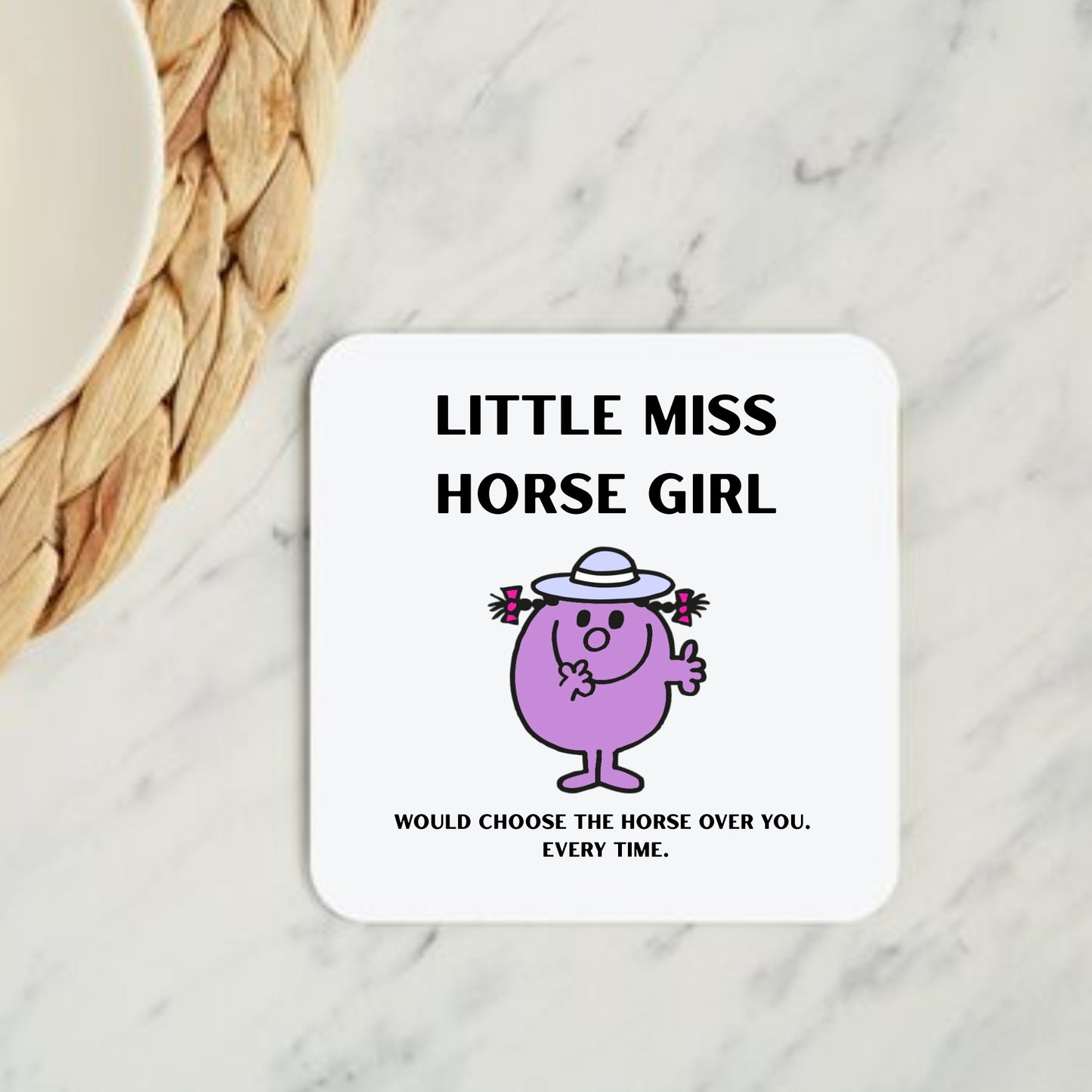 Little Miss Horse Girl Coaster