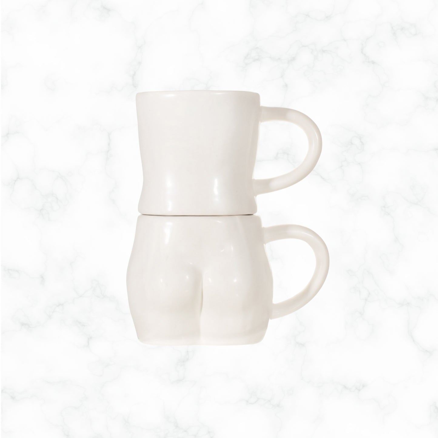 Naked Body Stacking Mugs – White