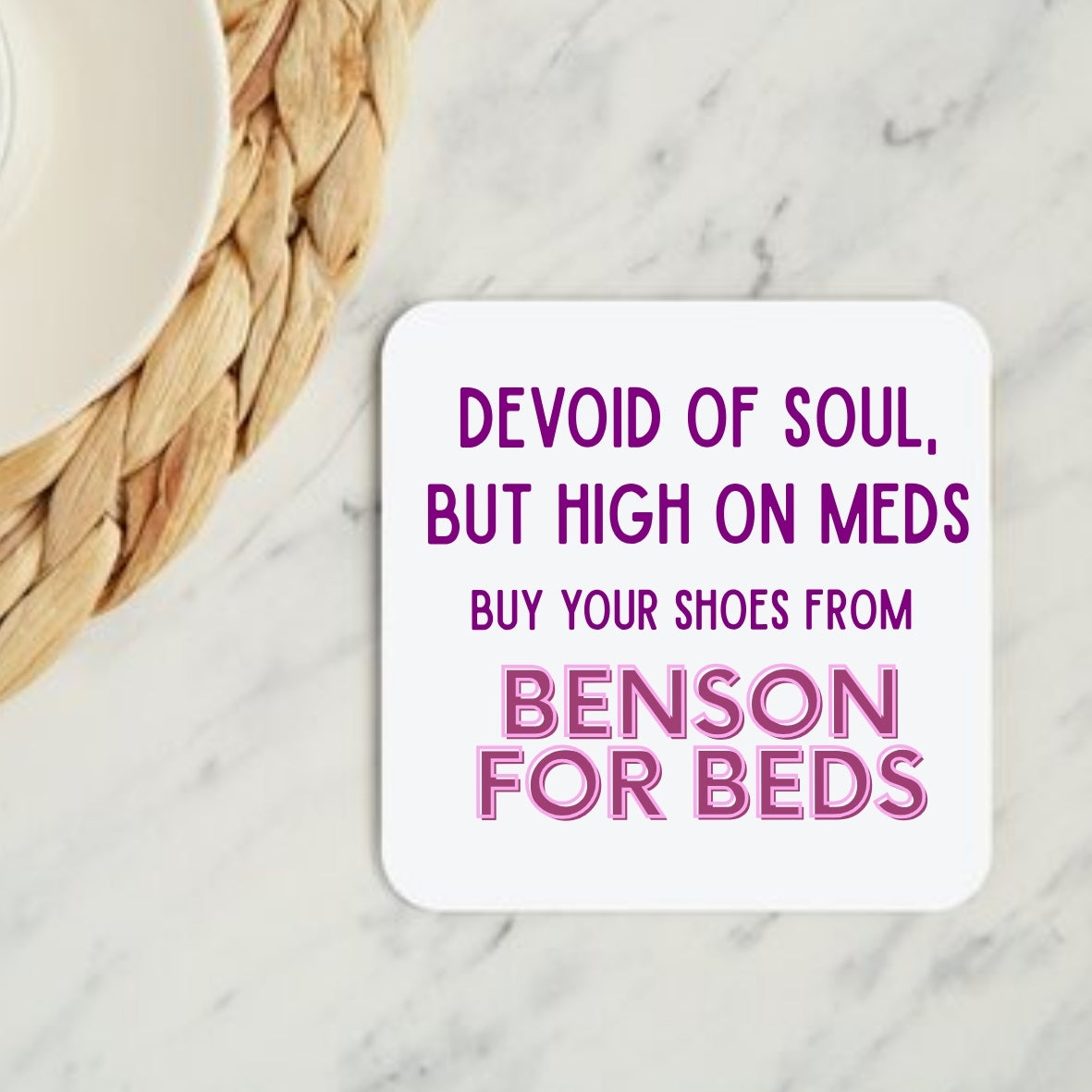 Benson for Beds Coaster