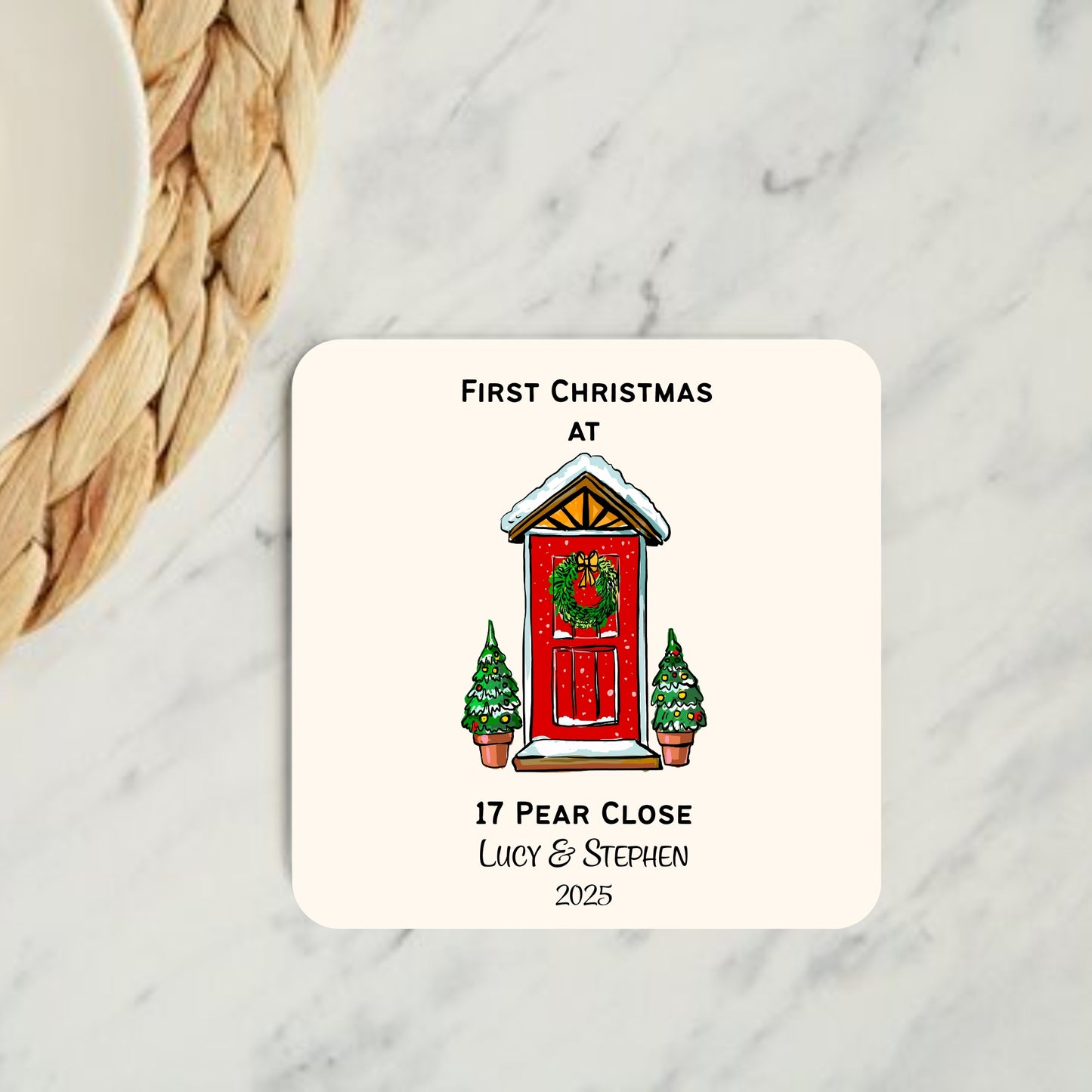 First Christmas in Your New Home Coaster