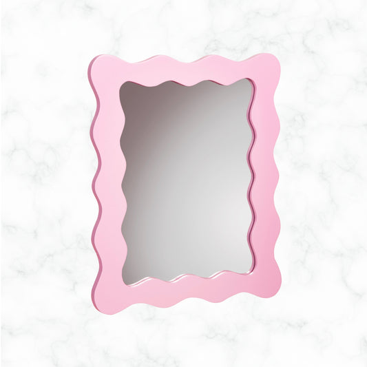 Wiggle Border Mirror - Pink