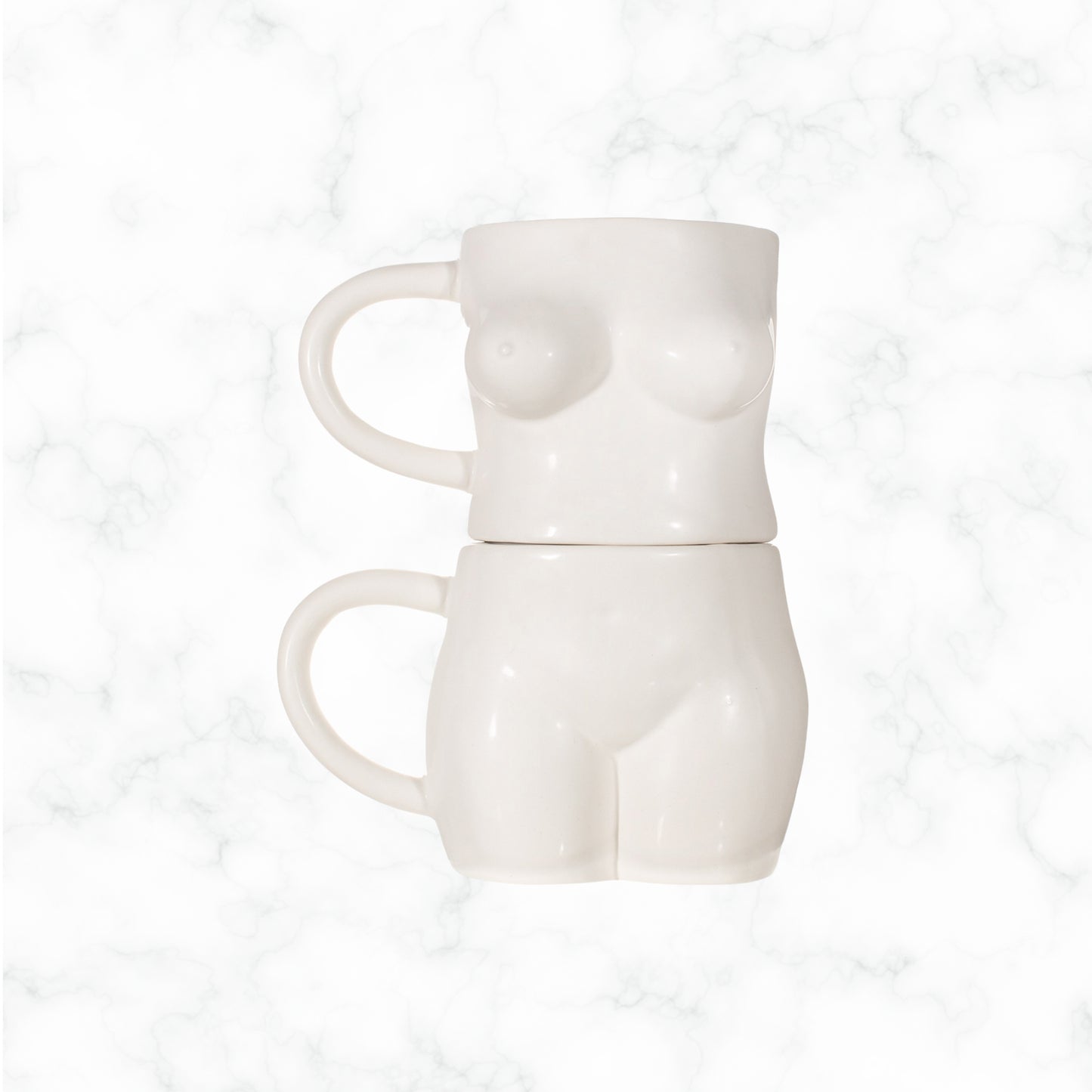 Naked Body Stacking Mugs – White