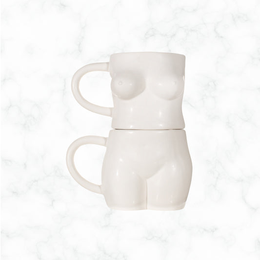 Naked Body Stacking Mugs – White