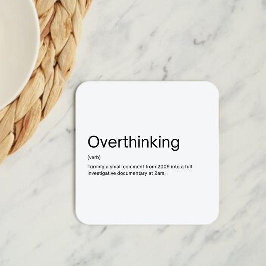 Overthinking Dictionary Coaster