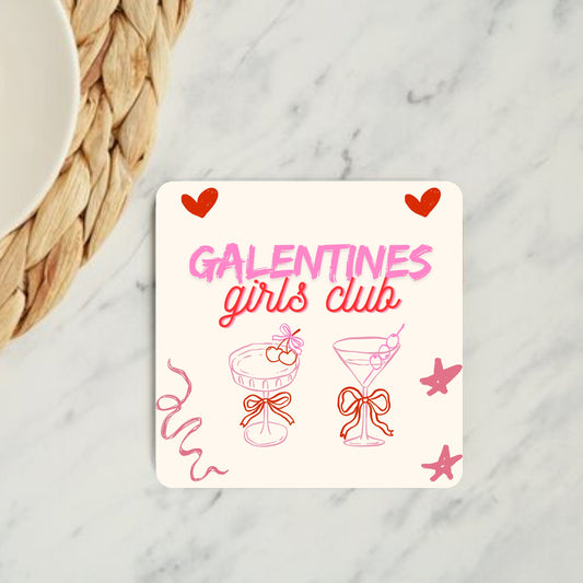 Galentines Girls Club Coasters