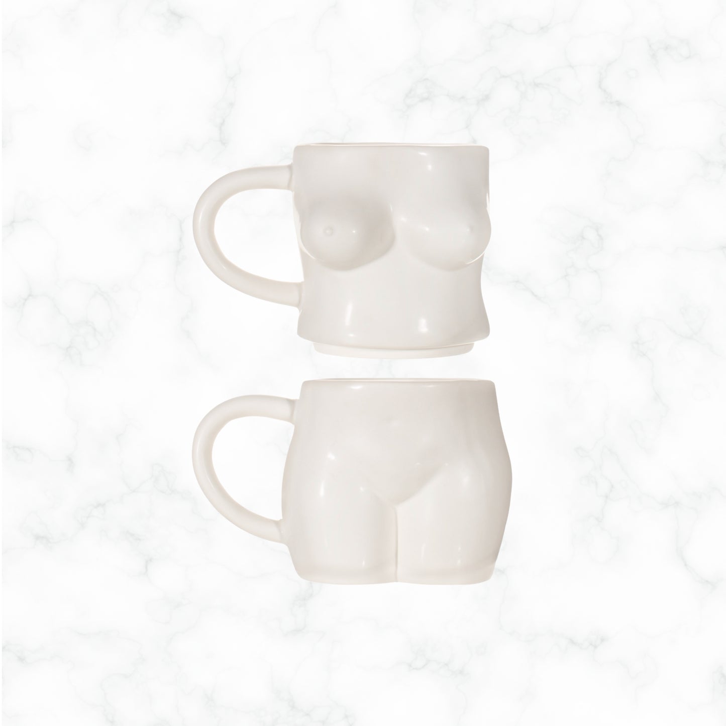 Naked Body Stacking Mugs – White