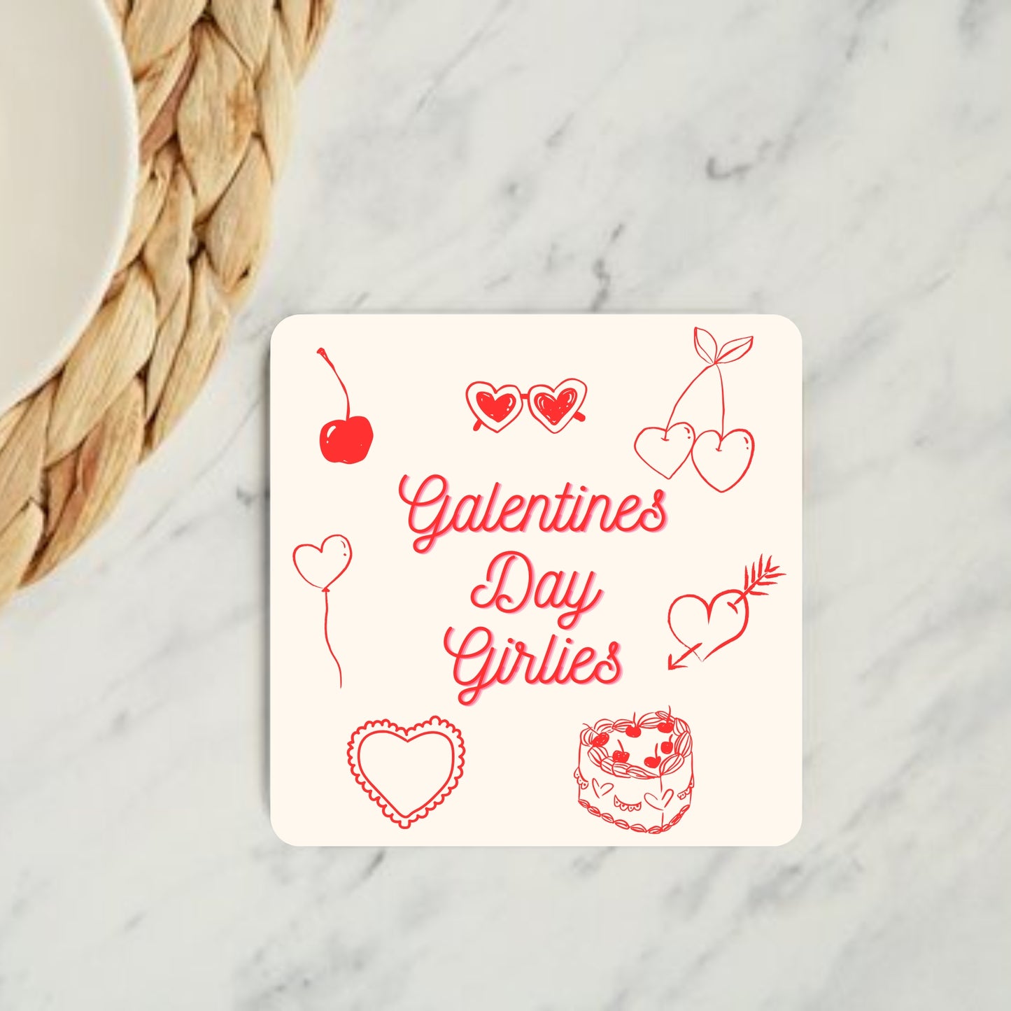 Galentines Day Girlies Coaster