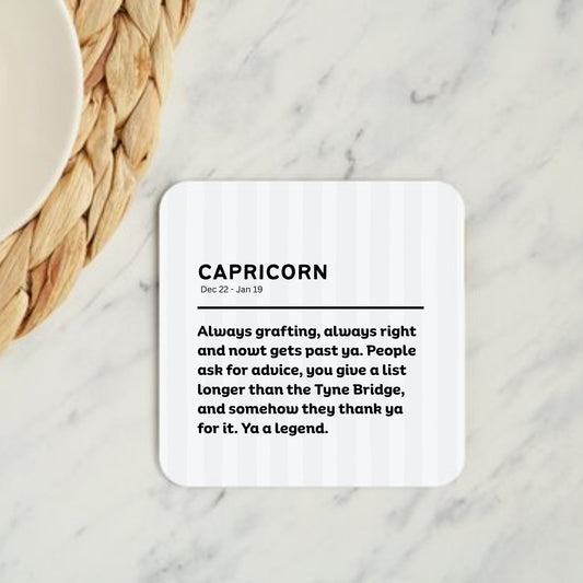 Capricorn Geordie Horoscope Coaster