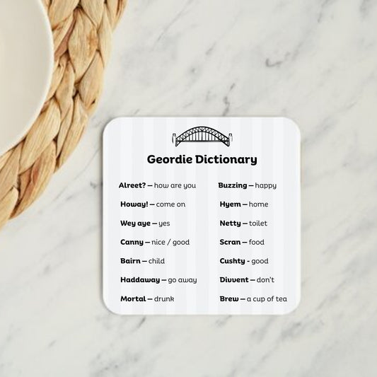 Geordie Dictionary Coaster