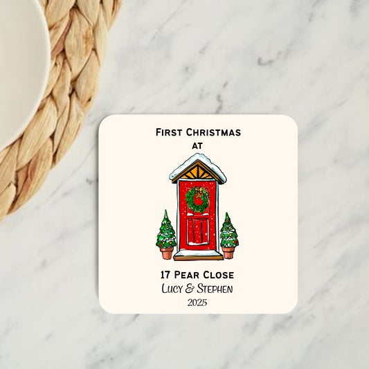 First Christmas in Your New Home Coaster