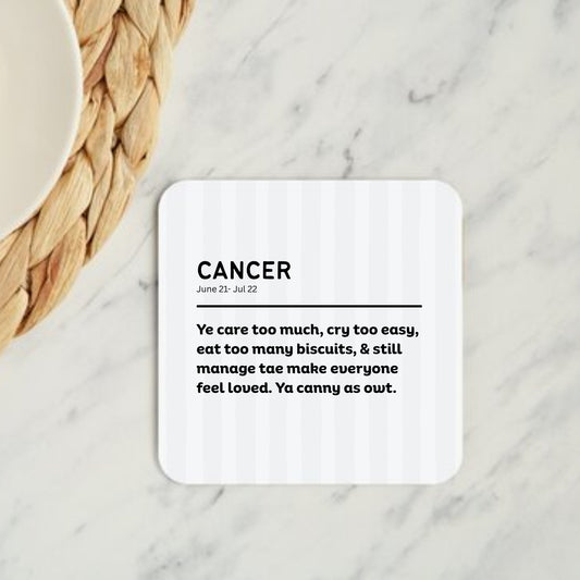 Cancer Geordie Horoscope Coaster